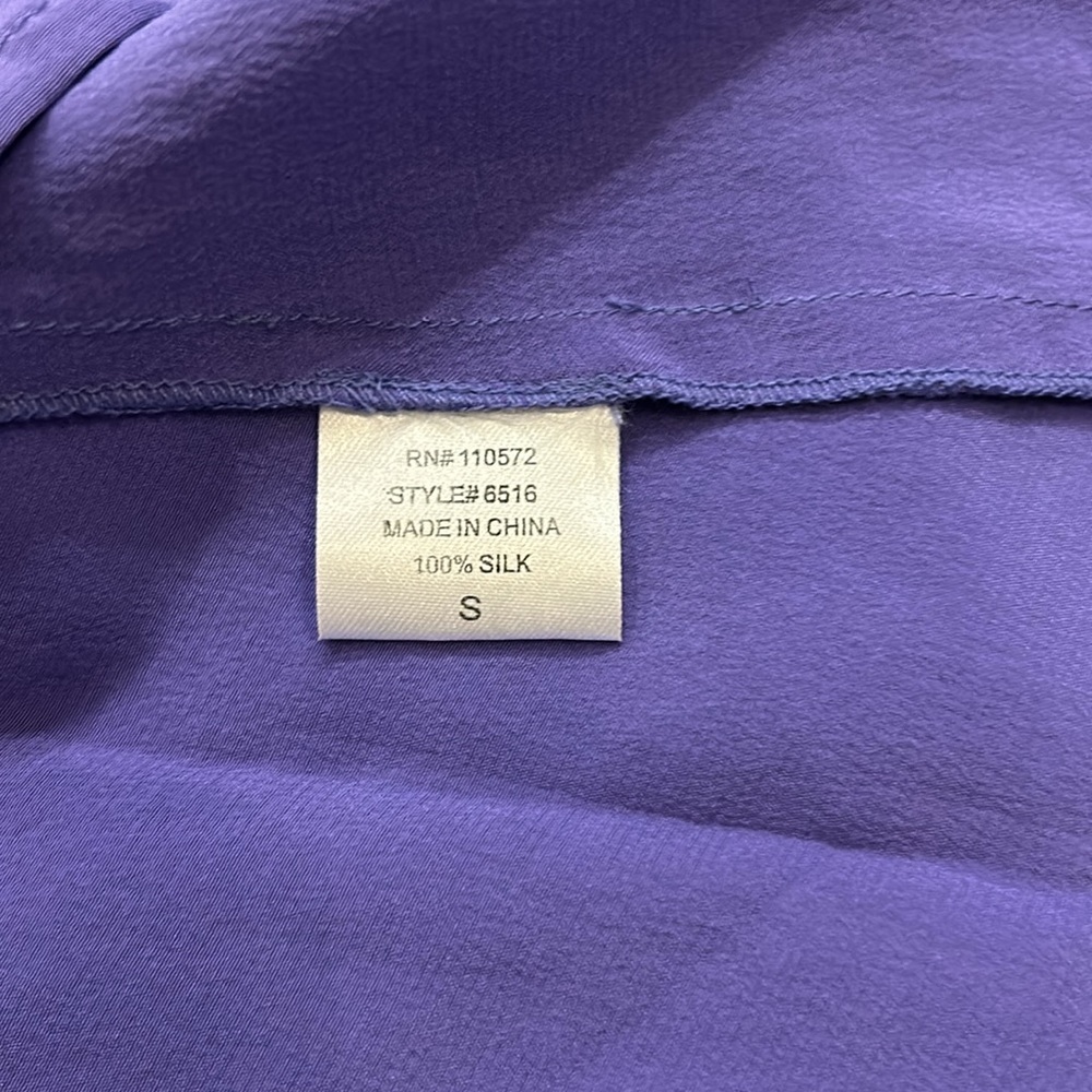 Gorgeous Rare Purple Empire Waist Silk Slip Dress - Size Small - Picture 3 of 6
